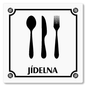 Jídelna, 148x148mm, bílá, Kansas